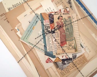 50+ Vintage and Antique Book Pages & Ephemera for Crafting Scrapbooking Junk Journals
