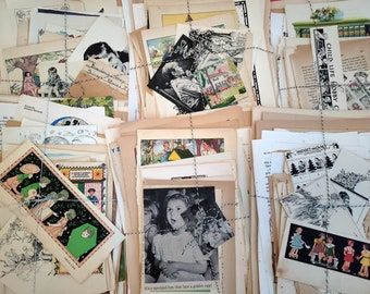 Vintage Children's Book Pages Ephemera Bundle: Scrapbooking, Junk Journals