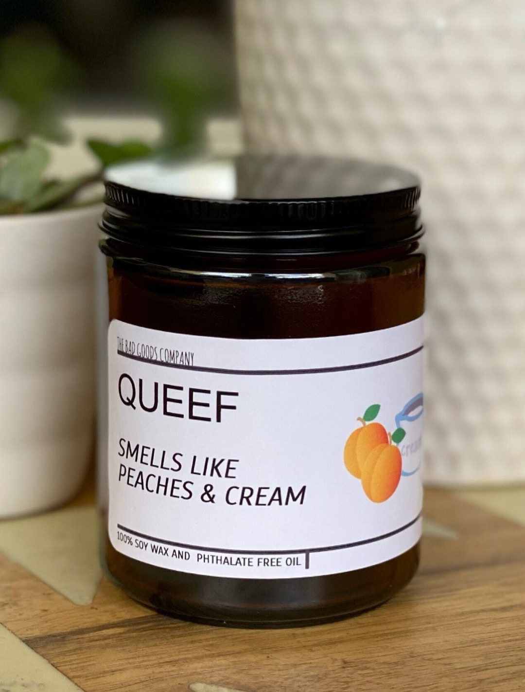 Queef Funny Vagina Farts Peaches and Cream Candle - Etsy