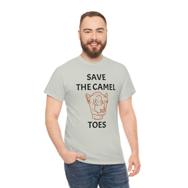 SAVE THE CAMEL Toes, divertido y extraño dedo de camello Unisex Heavy Cotton Tee