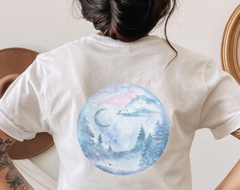 Moon Shirt, Vaporwave Shirt, Nature Shirt, Boho Shirt, Mountain Shirt, Wanderlust Shirt, Adventure Shirt, Pastel Moon Shirt, Celestial Shirt