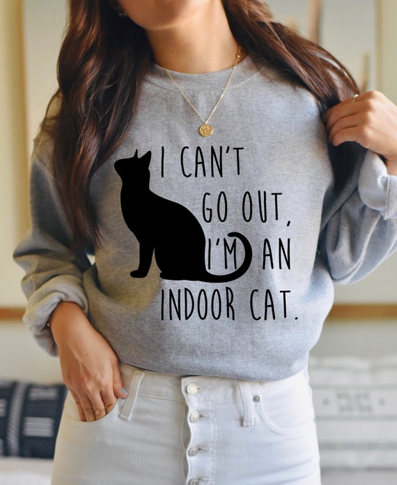 Indoor Cat Sweatshirt Introvert - Etsy