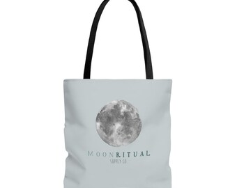 MOON RITUAL Tote Bag Travel Full Moon Nature Cosmos Celestial Wanderlust Adventure Tee Camping Night Sky Wilderness Outdoors