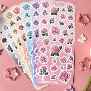 Rose #2 adesivo / Kawaii Art carino estetica cancelleria forniture per ufficio regalo frutta personalizzata vinile pastello salute Polco Kpop Anime
