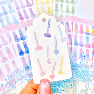 Chain Charms Stickers / seungmiscutestudio - Sticker - Journal Deco - Kawaii Sticker - Kalender Aufkleber - Planner Sticker