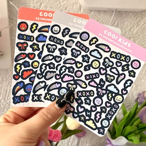 Coole Kinder Aufkleber / y2k - Deko Aufkleber - kawaii - niedlich - Aufkleber - Journal Deco - Kawaii Aufkleber - Kalender Aufkleber - Planner Sticker
