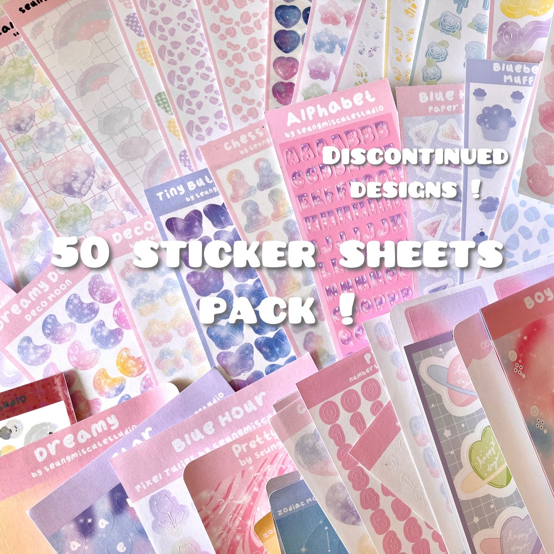 Sticker Sheet Pack Discontinued Designs Journal Stickers, Planner ...