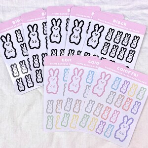 Fluffy Bunny Stickers / seungmiscutestudio - Sticker - Aufkleber - Journal Deco - Kawaii Aufkleber - Kalender Aufkleber - Planner Sticker