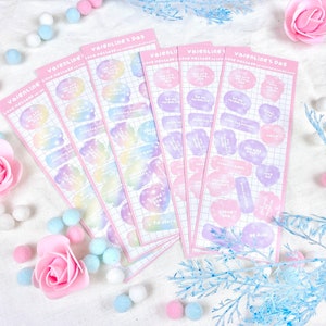 Stickers texte Love / seungmiscutestudio - Stickers - Aufkleber - Journal déco - Sticker Kawaii - Kalender Aufkleber - Planner Sticker
