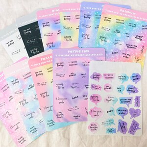 Stickers déco texte d'amour / seungmiscutestudio - Stickers - Aufkleber - Journal déco - Sticker Kawaii - Kalender Aufkleber - Planner Sticker