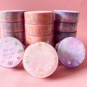 Washi Tape BUNDEL / schattige kawaii journaling masking tape briefpapier esthetische anime kpop bujo glitter holo cadeau handgemaakt