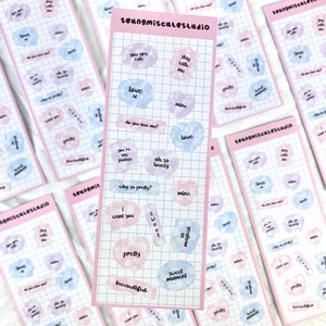 Bulles de texte / Seungmiscutestudio - Stickers - Aufkleber - Carnet de notes déco - Sticker Kawaii - Kalender Aufkleber - Agenda Sticker