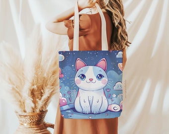 Süßer Katzen Einkaufsbeutel / kawaii Tier niedlicher Einkaufsbeutel / fashion shopping kitten