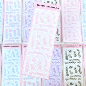 Pegatina de cadena de corazón / seungmiscutestudio - Pegatinas - Aufkleber - Journal Deco - Kawaii Sticker - Kalender Aufkleber - Planner Sticker