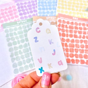 Alphabet Grundfarbe kleine Aufkleber / seungmiscutestudio - Sticker - Journal Deco - Kawaii Sticker - Kalender Aufkleber - Planner Sticker