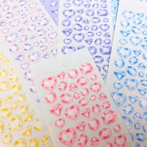 diamond Stickers / seungmiscutestudio - Sticker - Aufkleber - Journal Deco - Kawaii Sticker - Kalender Aufkleber - Planner Sticker