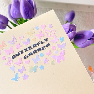 Schmetterling Garten Stickers / seungmiscutestudio - Sticker - Aufkleber - Journal Deco - Kawaii Sticker - Kalender Aufkleber - Planner Sticker