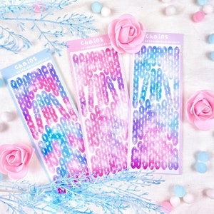 Galaxy Chains Sticker / seungmiscutestudio - Sticker - Aufkleber - Journal Deco - Kawaii Sticker - Kalender Aufkleber - Planner Sticker