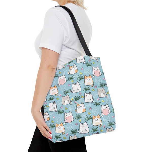 Cute Cat Tote Bag / kawaii animal niedlich style fashion shopping kitten