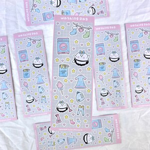 Ribbonie Washing Day / seungmiscutestudio - Aufkleber - Aufkleber - Journal Deco - Kawaii Sticker - Kalender Aufkleber - Planner Sticker
