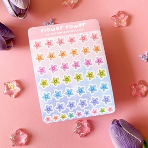 Adesivo Flower Power / Arte Kawaii Cute Estetica Cancelleria Forniture per ufficio Regalo Animali personalizzati Vinile Pastello Frutta Estate