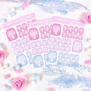 Milchkarton süße Aufkleber / seungmiscutestudio - Aufkleber - Journal Deco - Kawaii Sticker - Kalender Aufkleber - Planner Sticker