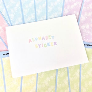Pastell Alphabet Sticker / seungmiscutestudio - Sticker - Aufkleber - Journal Deco - Kawaii Sticker - Kalender Aufkleber - Planner Sticker