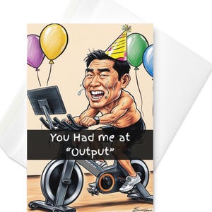 You Hard Me at Outposter Geburtstagskarte – Lustiger Spin Bike Gruß für Indoor-Cycling-Fans | Fitness Geschenk | Geschenk für Radsportbegeisterte 4x6 | Für Ihn