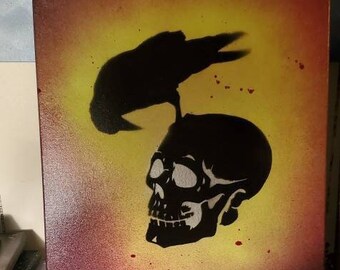 Art - Forevermore - Fan art - Poe inspired - Large Canvas - 16"X20"