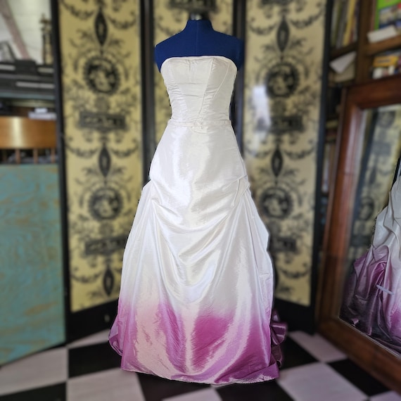 Altered Wedding Dress - Pink Ombre - Upcycled - Dip Dyed - Dyed Gown - -  Etsy