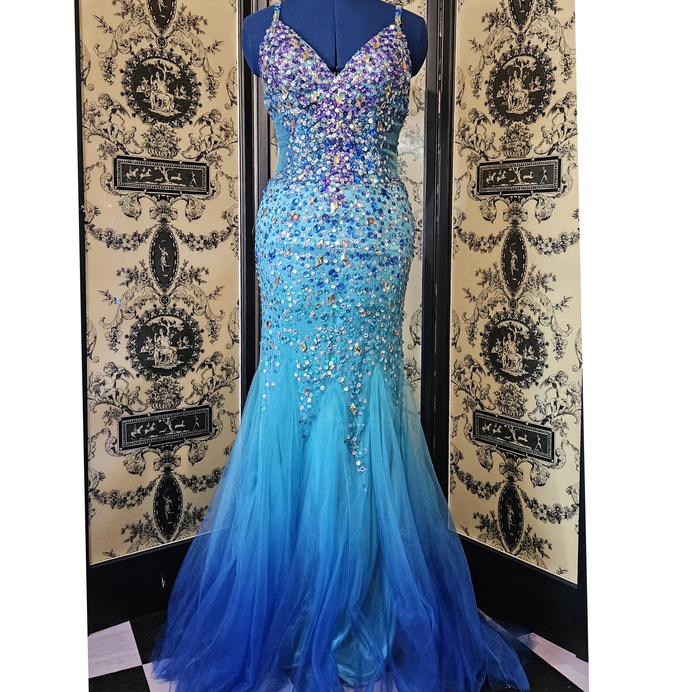 Purple Blue Ombre Wedding Dress - Etsy