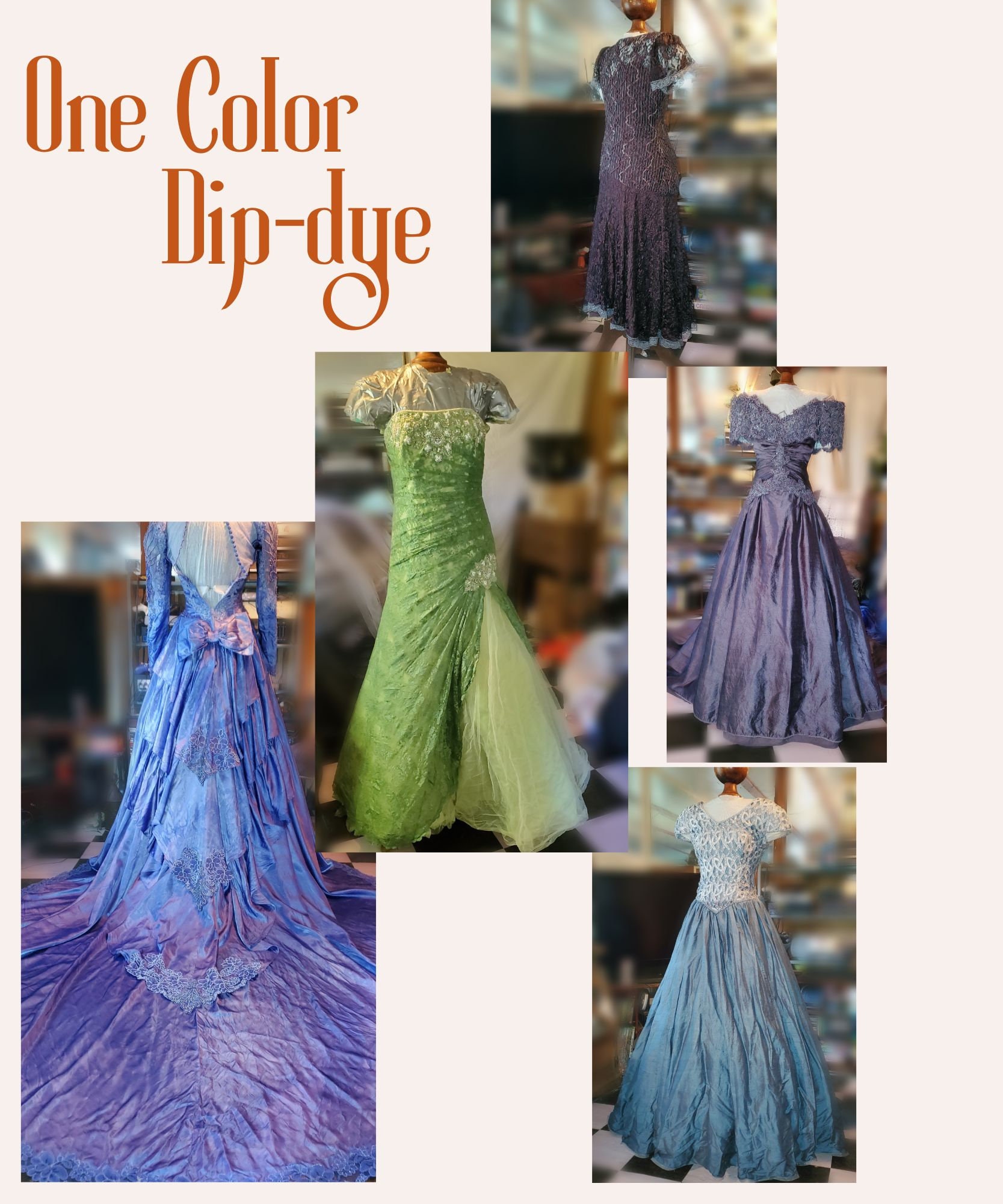 Wedding dress clearance dyeing service
