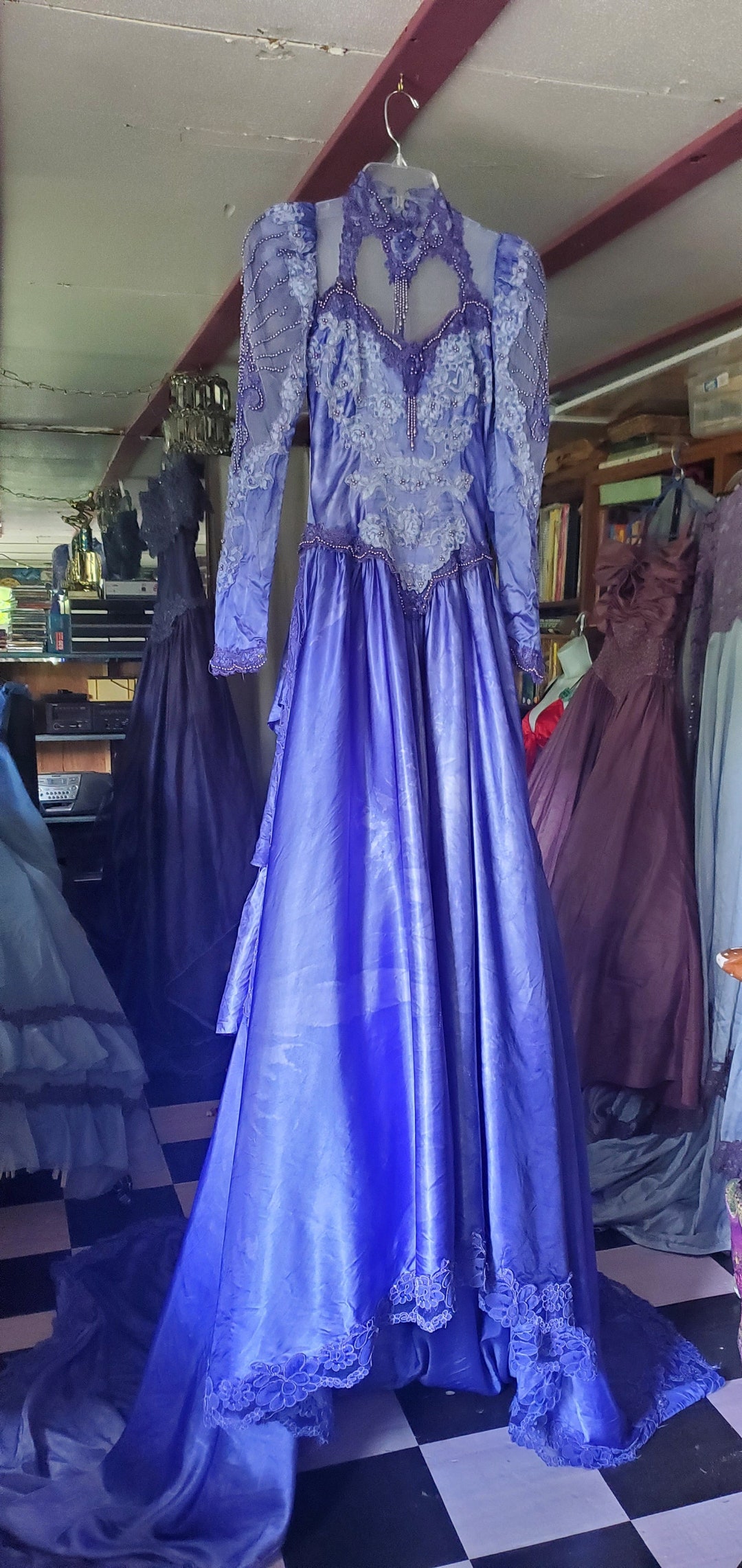 Altered Wedding Dress Upcycled Vintage Wedding Gown Watercolor Blue altered-wedding-dress-upcycled-vintage-wedding-gown-watercolor-blue