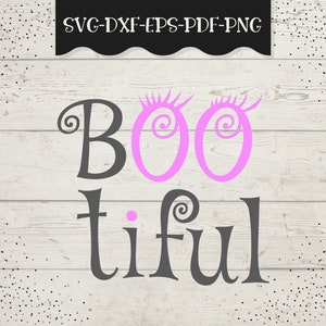 Bootiful Halloween Svg, Beautiful Halloween Svg, Tshirt Svg, Cricut Svg, Dxf, Eps, Png, Pdf Tous les fichiers