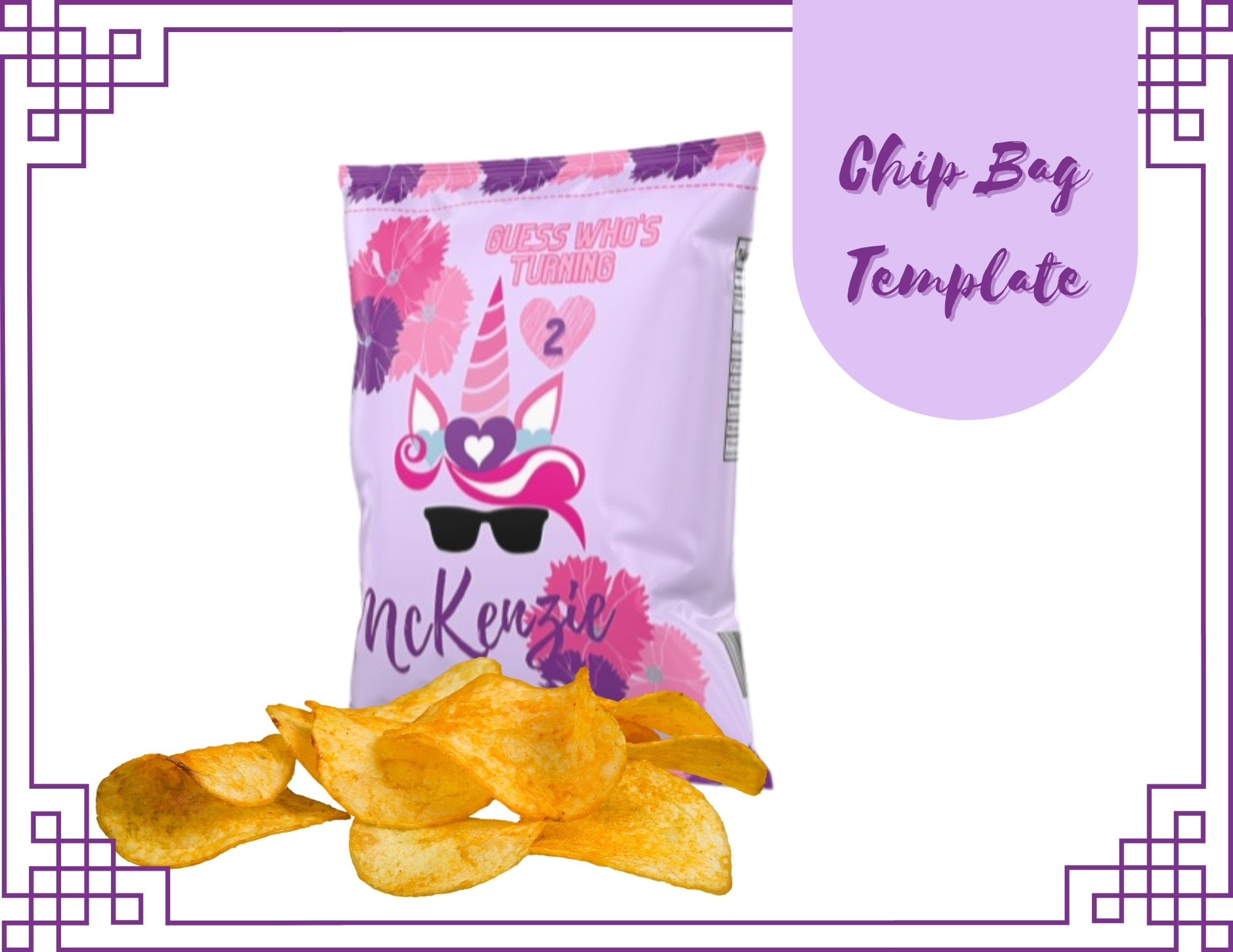 Chip Bag Template for Cricut - Etsy