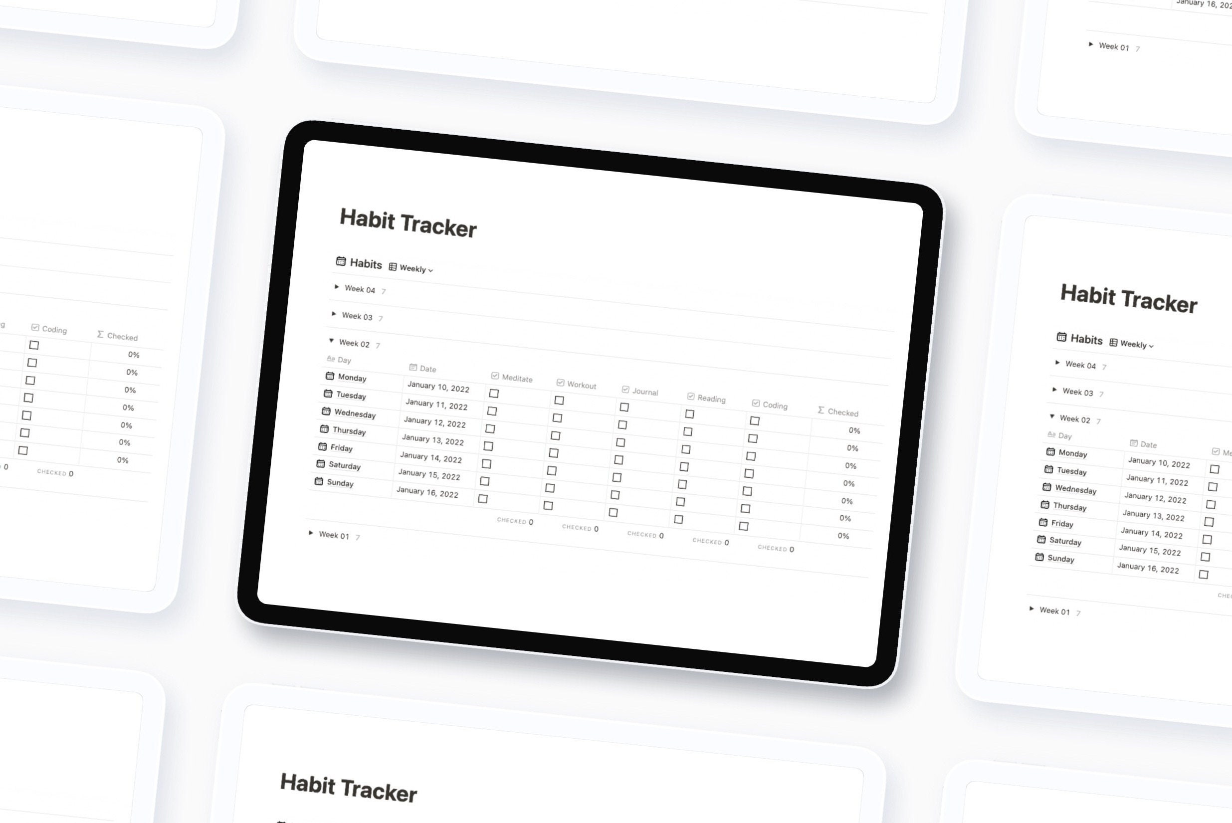 Notion Habit Tracker Template Notion Template - Etsy