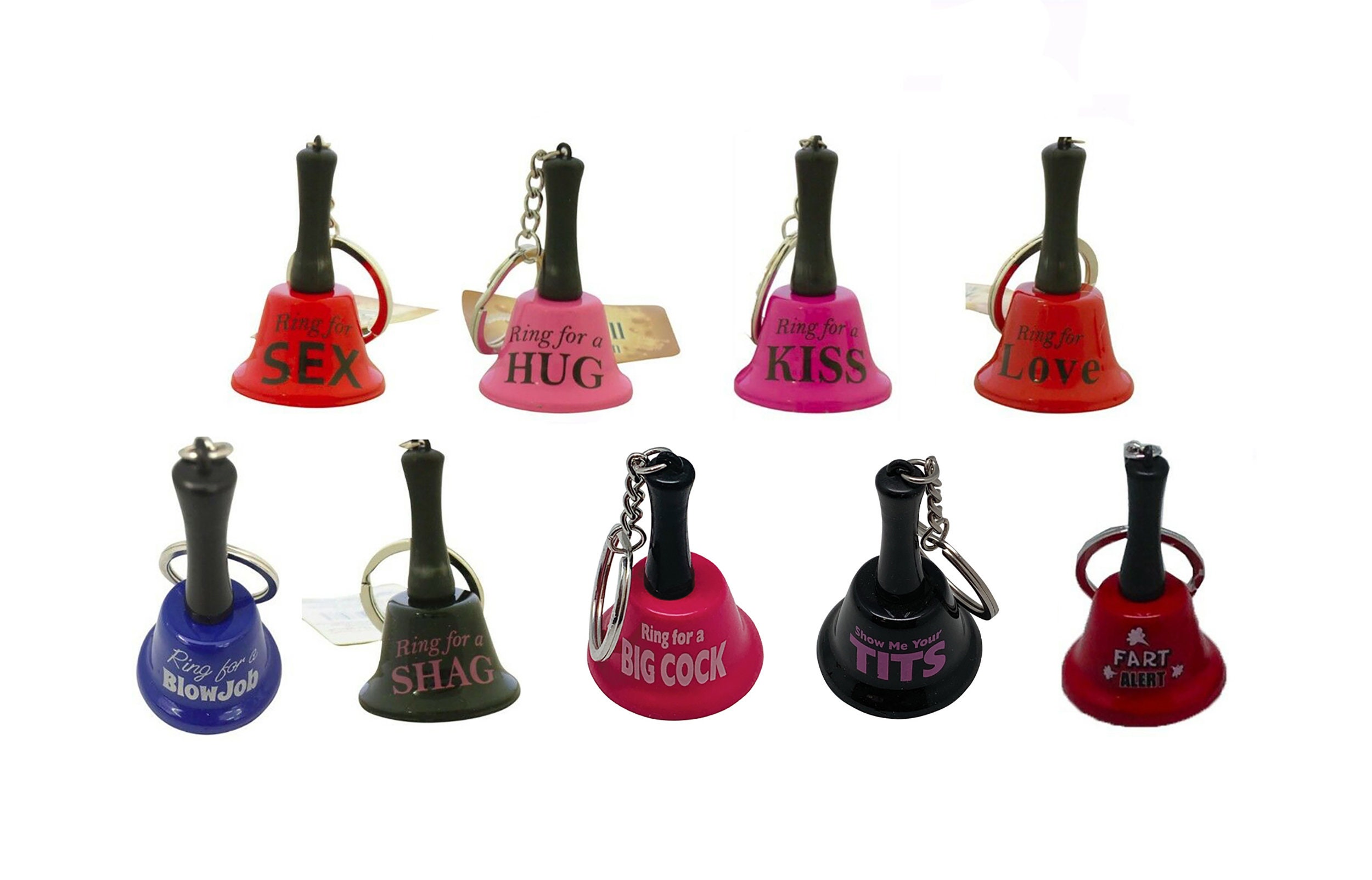 Mini Keychain Bell Ring for Hug, Ring for Kiss, Ring for Sex, Ring for  Love, Ring for Blowjob, Shag, Fart Alert, Big Cock or Tits 