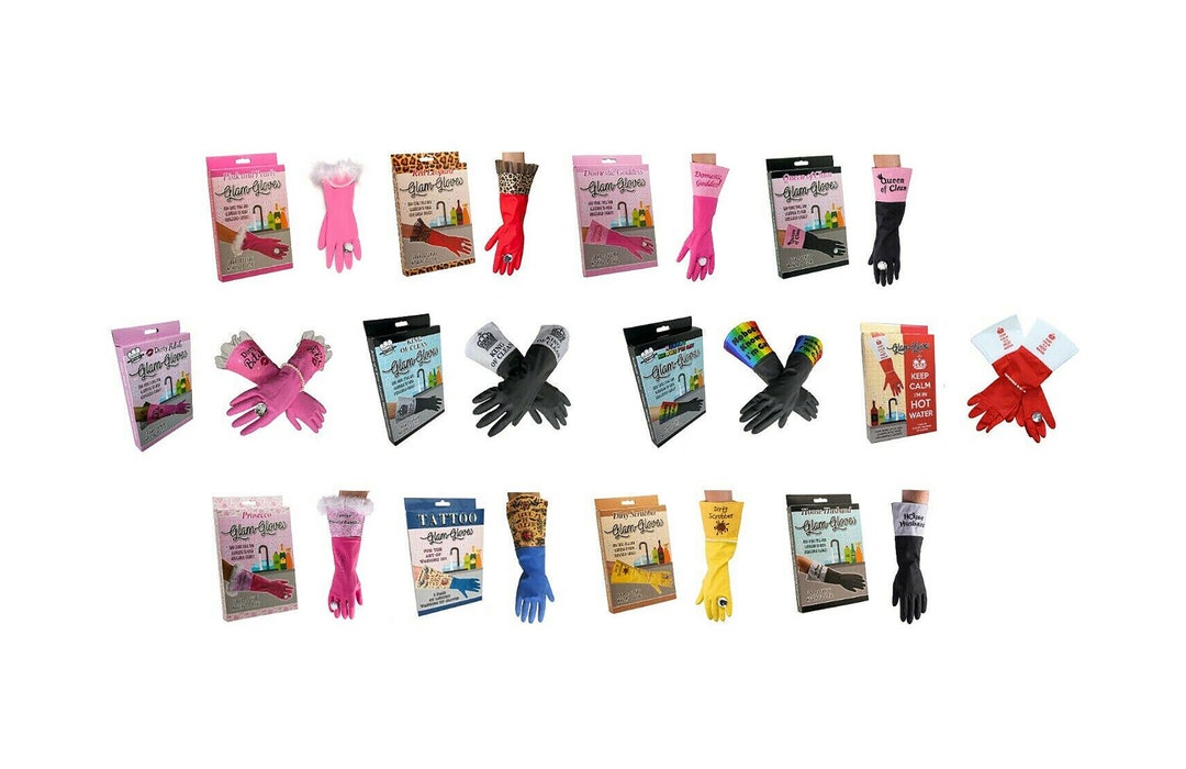 Washing up Gloves pink and Pearly Washing up Gloves, House Husband