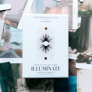 Oracle Card Deck and Guidebook – Illuminate Mantra and Oracle Deck | Self Care Spiritual Gift | Holiday Mindfulness Gift | Affirmation Cards