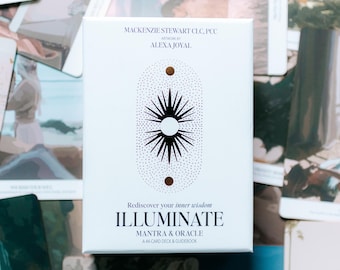 Oracle Card Deck and Guidebook – Illuminate Mantra and Oracle Deck | Self Care Spiritual Gift | Holiday Mindfulness Gift | Affirmation Cards