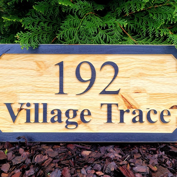 Cnc House Number Sign Etsy