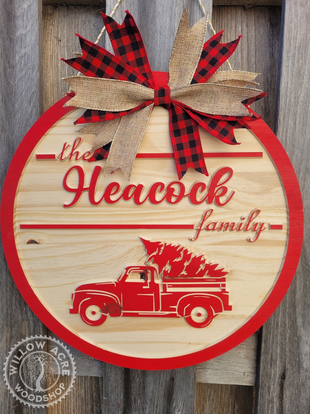 Last Name On Christmas Card 