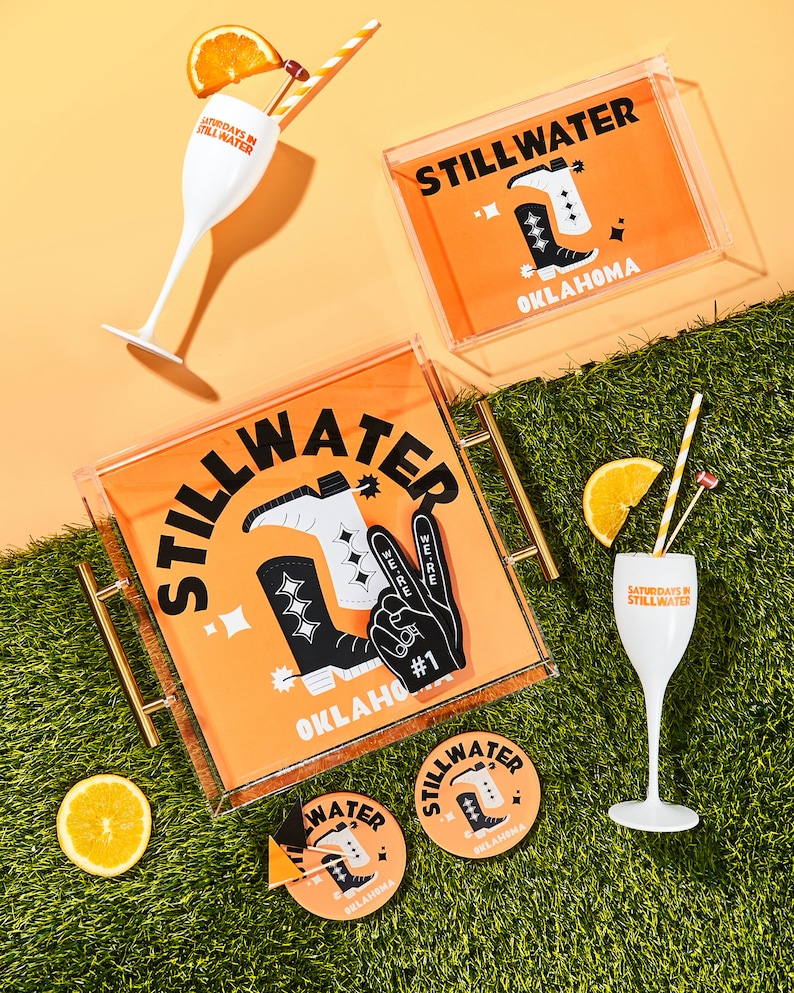 Stillwater, Oklahoma Acrylic Drink Coasters