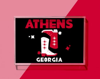 Small Acrylic Tray | Kickoff Collegiate Collection - Athens, Georgia | Perfect for dorm rooms, desks, gifts, college, vanity