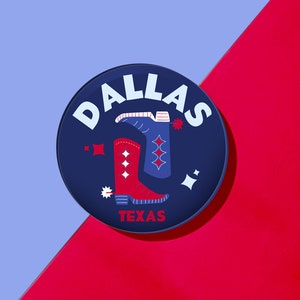 Dallas, Texas Acrylic Drink Coasters | Kickoff Collegiate Collection | Coffee Table, Bar Cart, Dorm Room, Desk Accessory