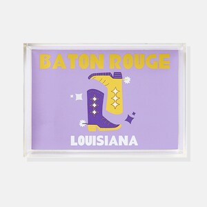 Small Acrylic Tray | Kickoff Collegiate Collection - Baton Rouge, Louisiana | Perfect for dorm rooms, college, vanity