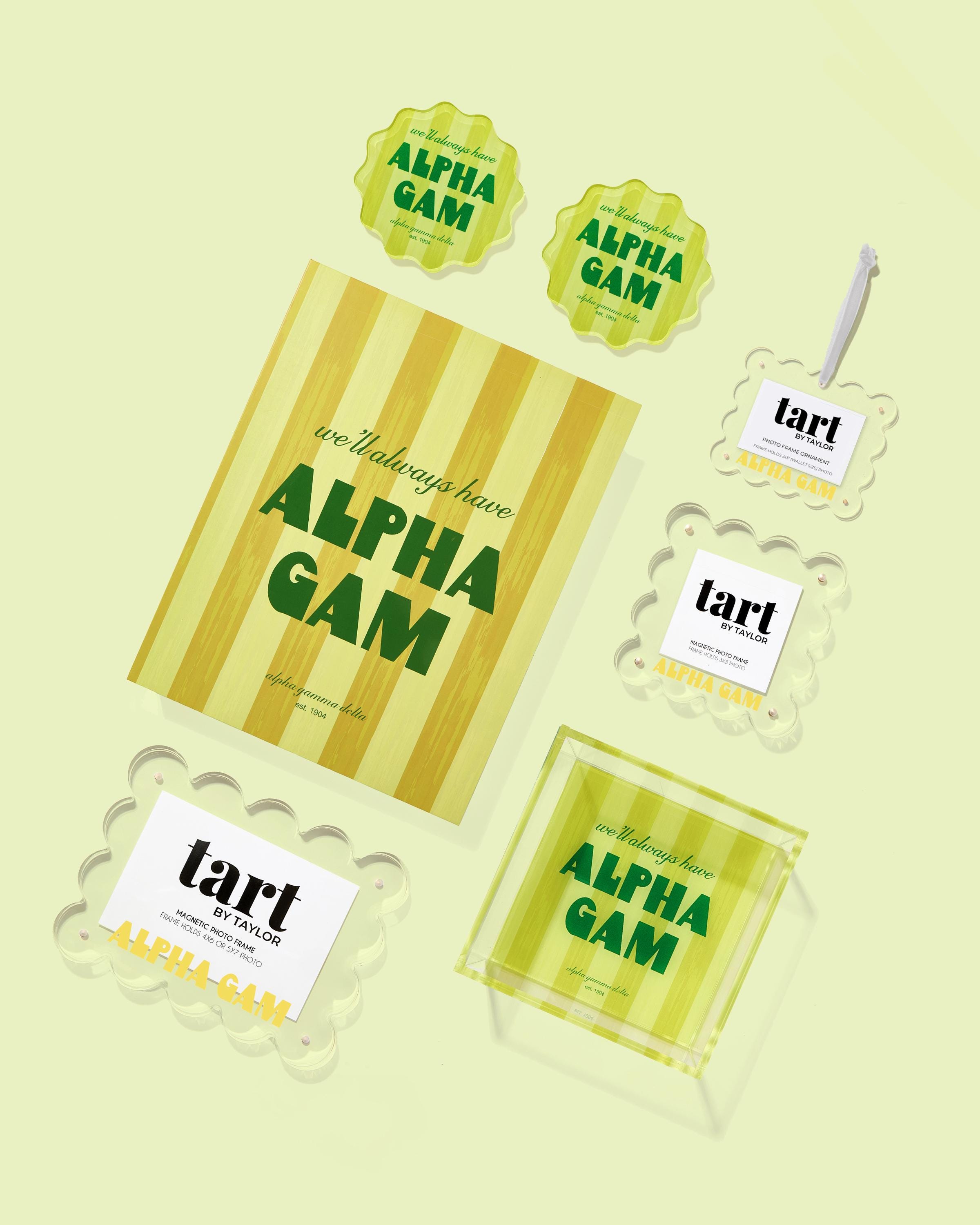 Alpha Gamma Delta (alpha Gam) Scalloped Acrylic Picture Frame ...