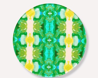 Boca Bay Acrylic Drink Coasters (Laura Park Artwork Collab) | Coffee Table, Bar Cart or Desk Accessory, Birthday Host Gift, Decor