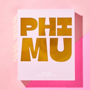 Phi MU Keepsake Box | Decorative Faux Storage Book - Perfect for nightstands, coffee tables, bar carts, home decor, bid day gifs