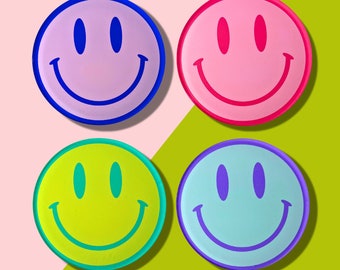 ◆CARLYN◆23SS『NEW FACE OF EXPRESSION』Hug 4colors Colorful All Smiles Smiley Faces (set of 4) Acrylic Drink